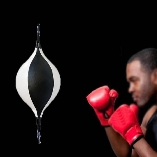 NNEDSZ Suspended Boxing Training Ball - Pear Shape - White Black