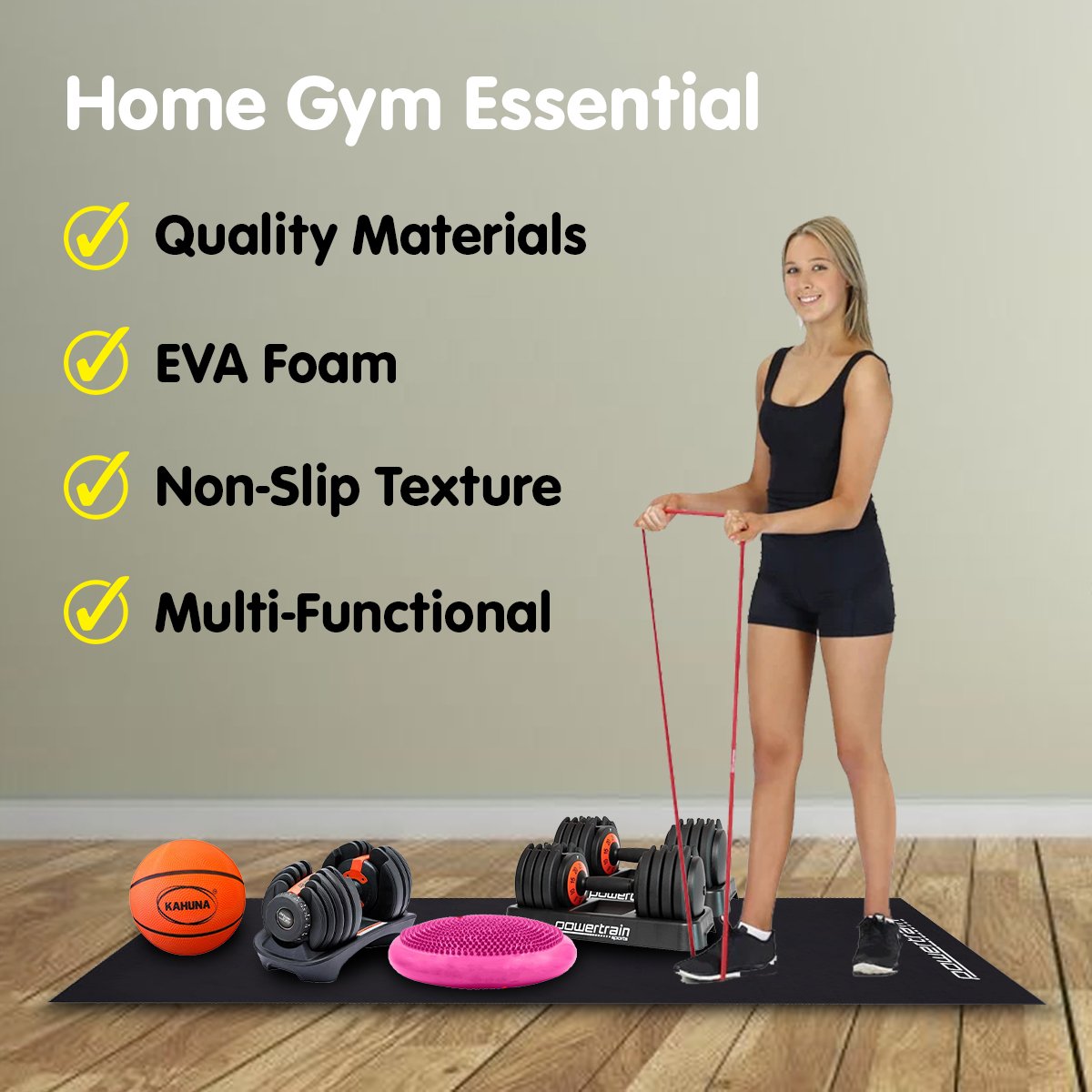 NNEDPE 1.5m Exercise Equipment Mat