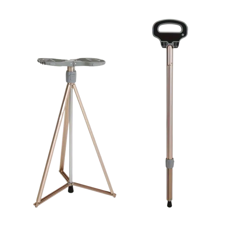 Portable Trekking Pole with Seat and Lock-0