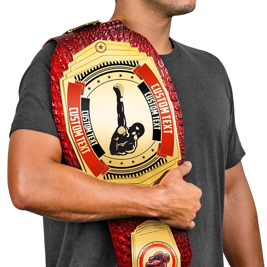 Trophysmack Boxing 6lb Customizable Championship Belt 53118955684208